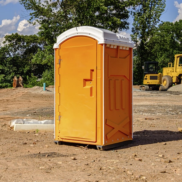 how often are the porta potties cleaned and serviced during a rental period in Antis